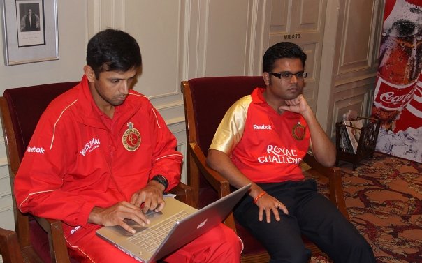 With Rahul Dravid