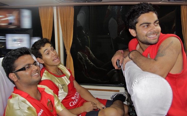With a young Virat Kohli
